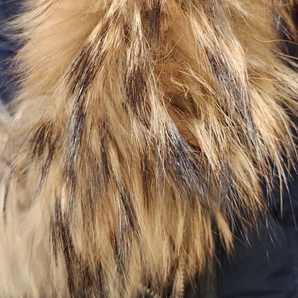 💥HOT ITEM!💥MACKAGE TRISH Down Coat w/ Asiatic Racoon & Rabbit Fur in Ink - Picture 12 of 16
